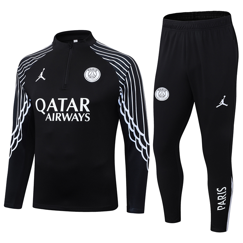 Kids PSG Training Kit (Sweatshirt+Pants) Black 2025/26