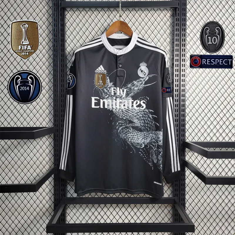 Ronaldo#7 Real Madrid Retro Jersey Third Away Long Sleeve Soccer Shirt 2014/15