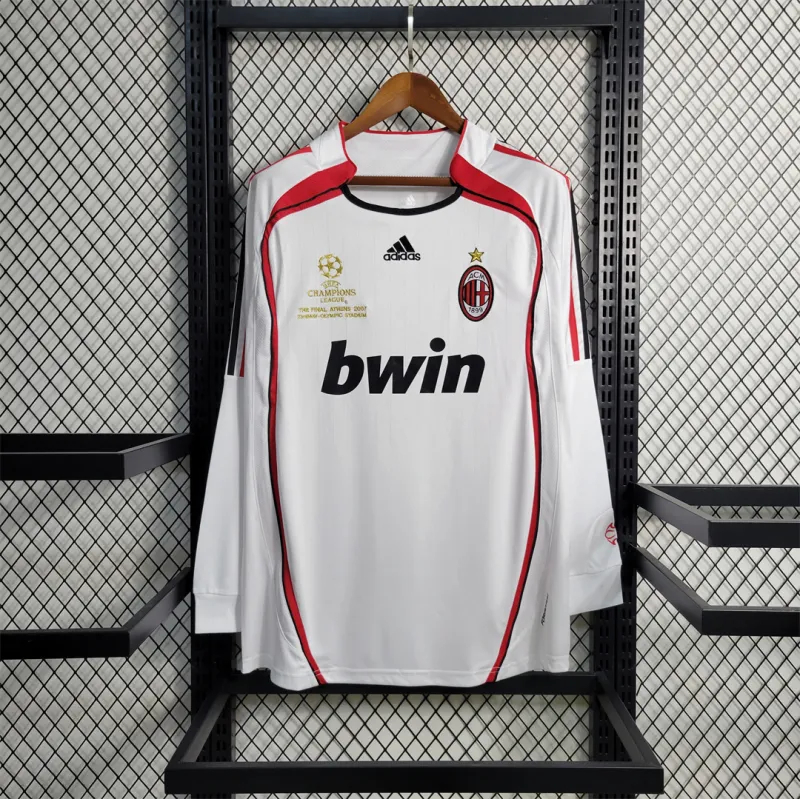 AC Milan Retro Soccer Jersey Away UCL Final Long Sleeve Custom Shirt 2006/07