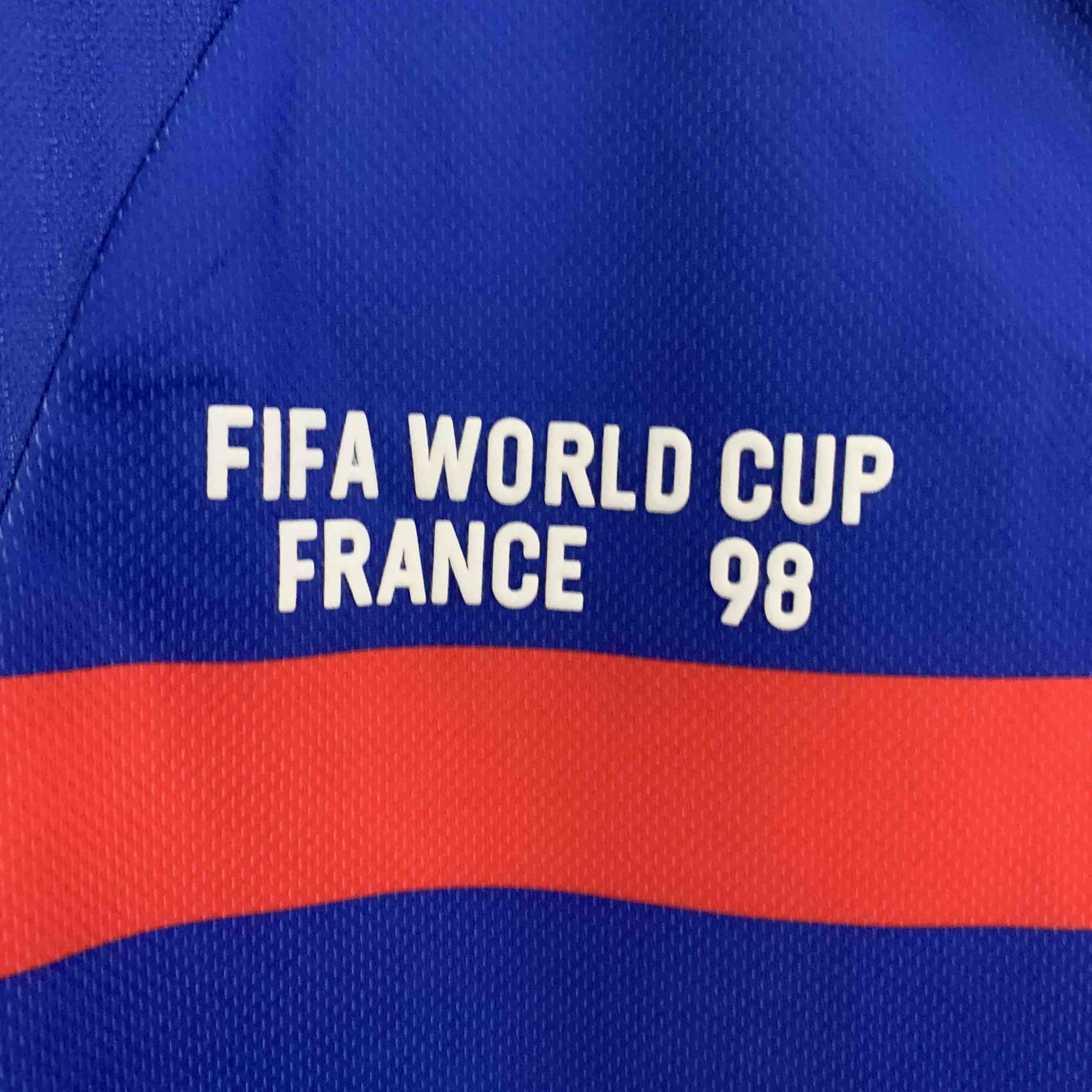 France Retro Soccer Jersey Home Long Sleeve Custom Shirt World Cup 1998