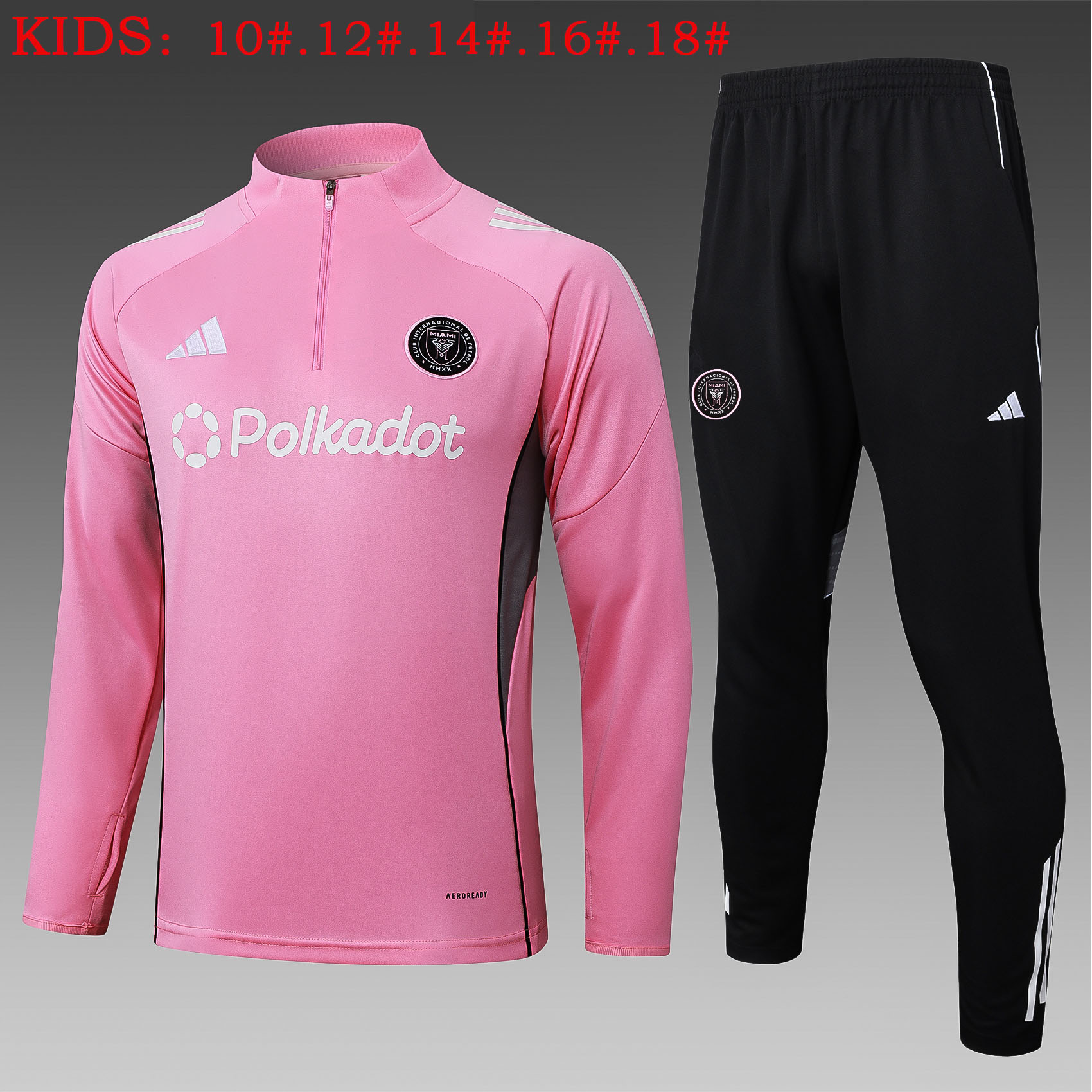 Kids Inter Miami Training Kit (Sweatshirt+Pants) Pink 2025