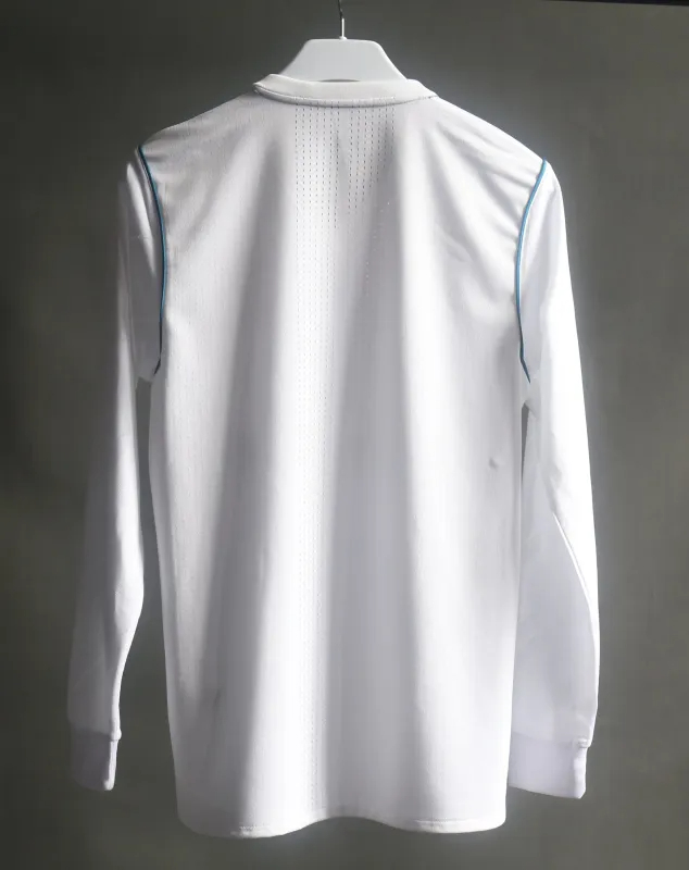 Real Madrid Authentic Retro Jersey Home Long Sleeve Soccer Shirt 2017/18