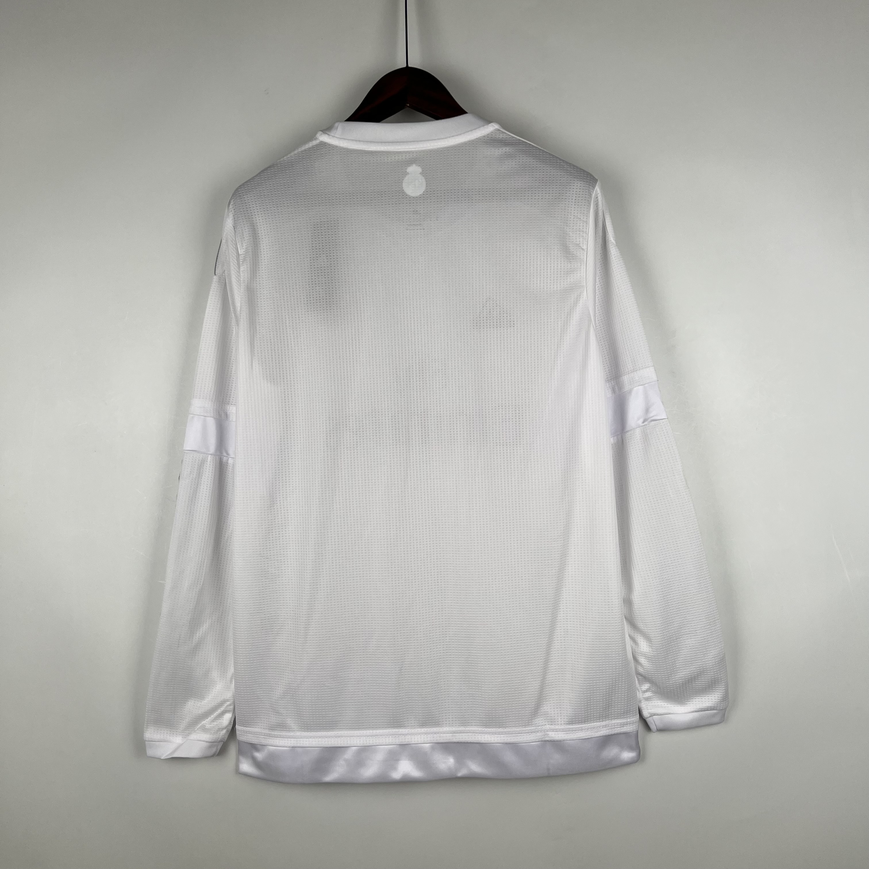 Real Madrid Retro Jersey Home Long Sleeve Custom Soccer Shirt 2015/16