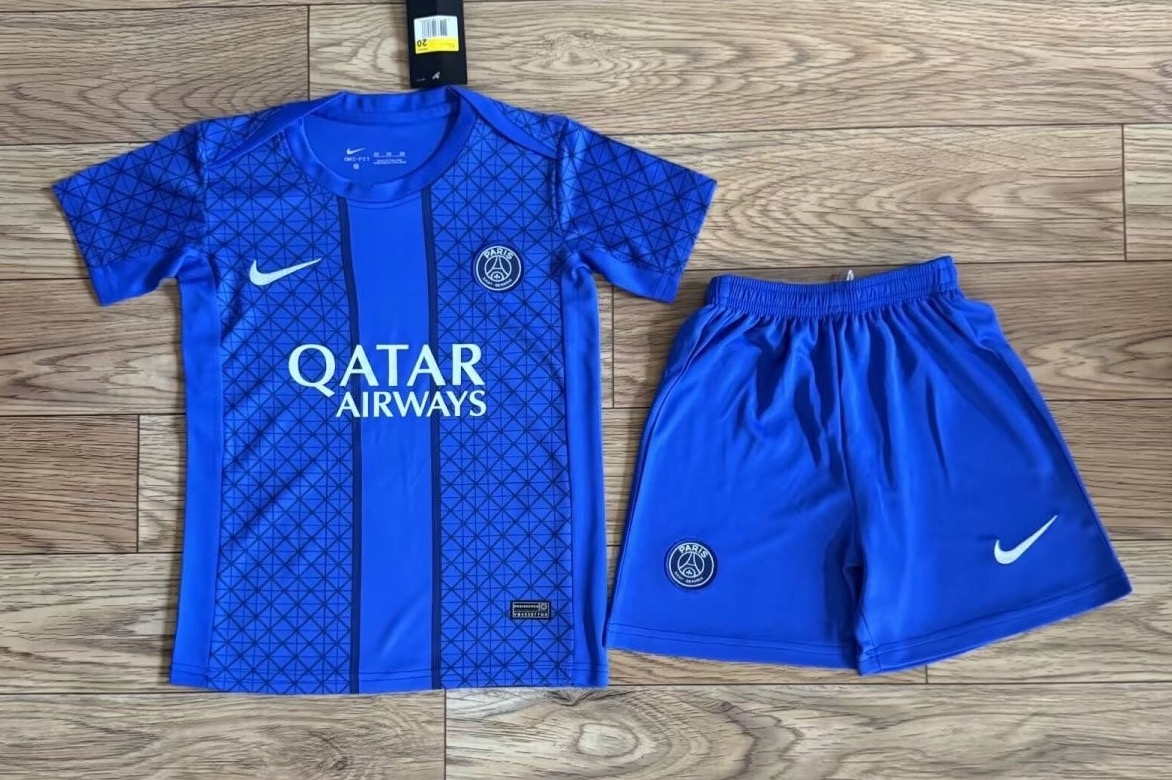 PSG Soccer Jersey Pre-Match Kids Kit Jersey+Shorts 2025/26