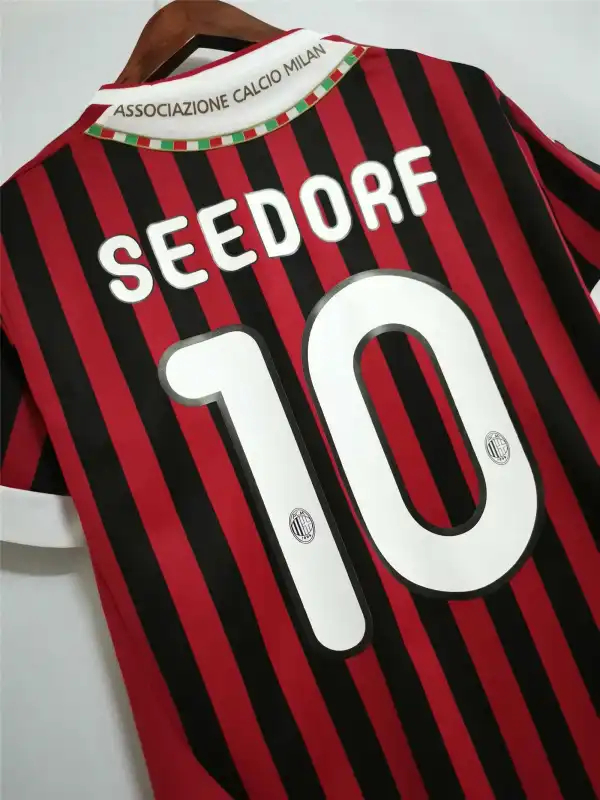 AC Milan Retro Soccer Jersey Home Custom Shirt 2011/12