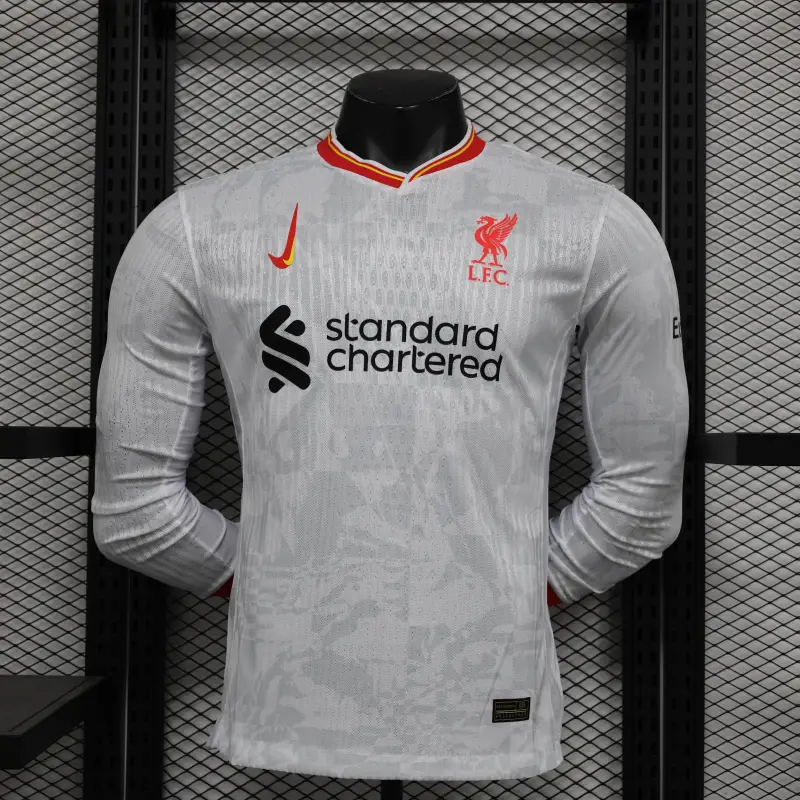 Liverpool Authentic Football Jersey Third Away Long Sleeve Shirt 2024/25