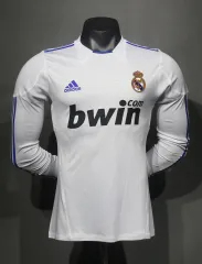 Real Madrid Authentic Retro Jersey Home Long Sleeve Soccer Shirt 2010/11
