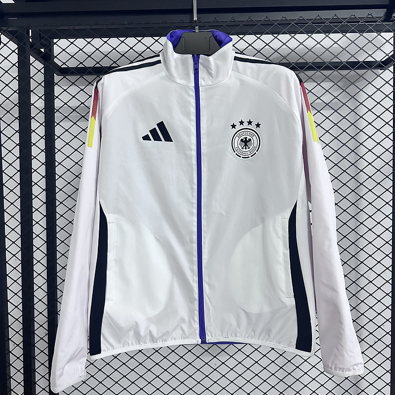 Germany Reversible Double-Sides Windbreaker Jacket White&Purple 2025