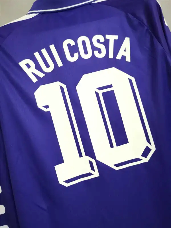 Fiorentina Retro Soccer Jersey Home Long Sleeve Custom Shirt 1998/99