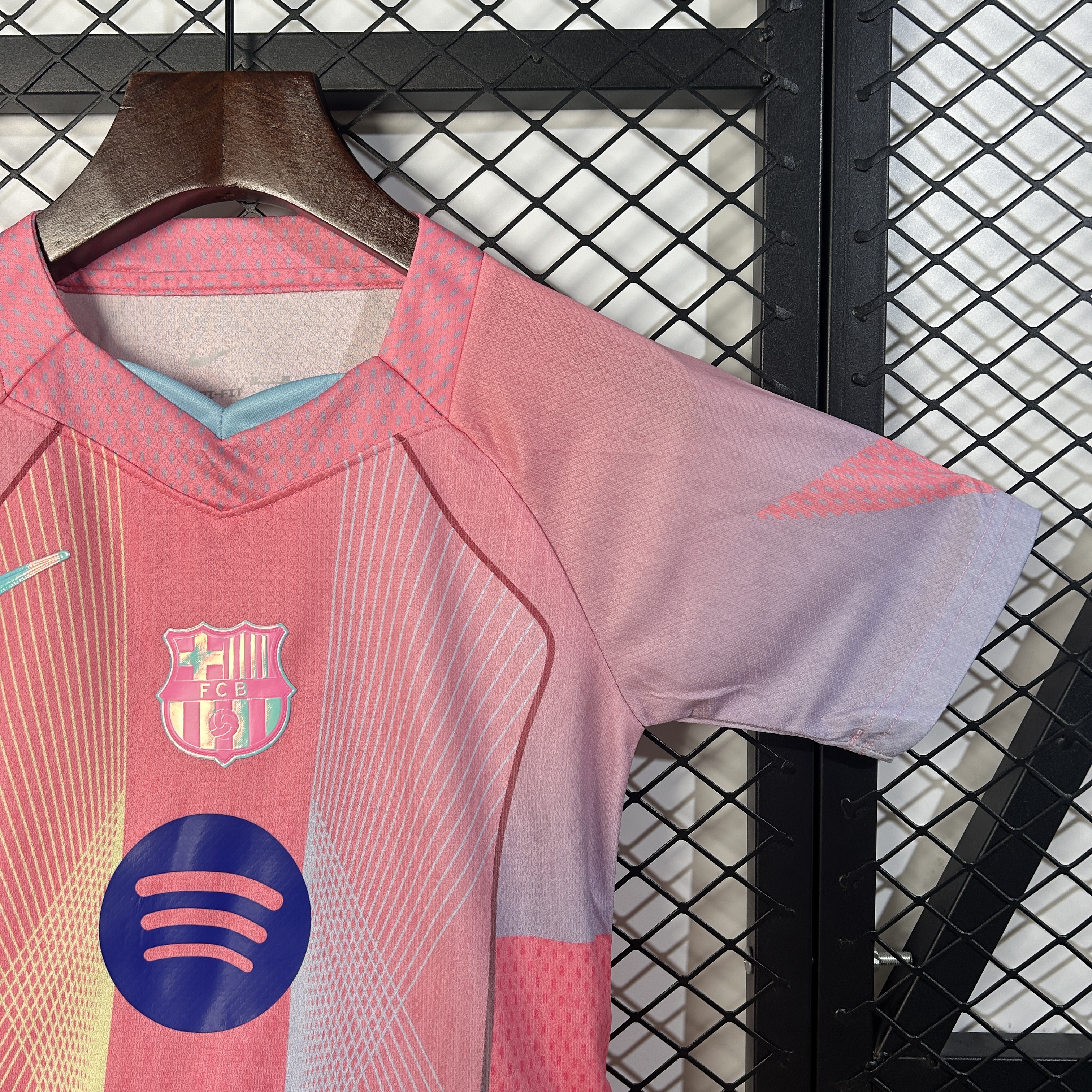 Barcelona Pink Special Edition Soccer Kids Kit Jersey+Shorts 2025/26