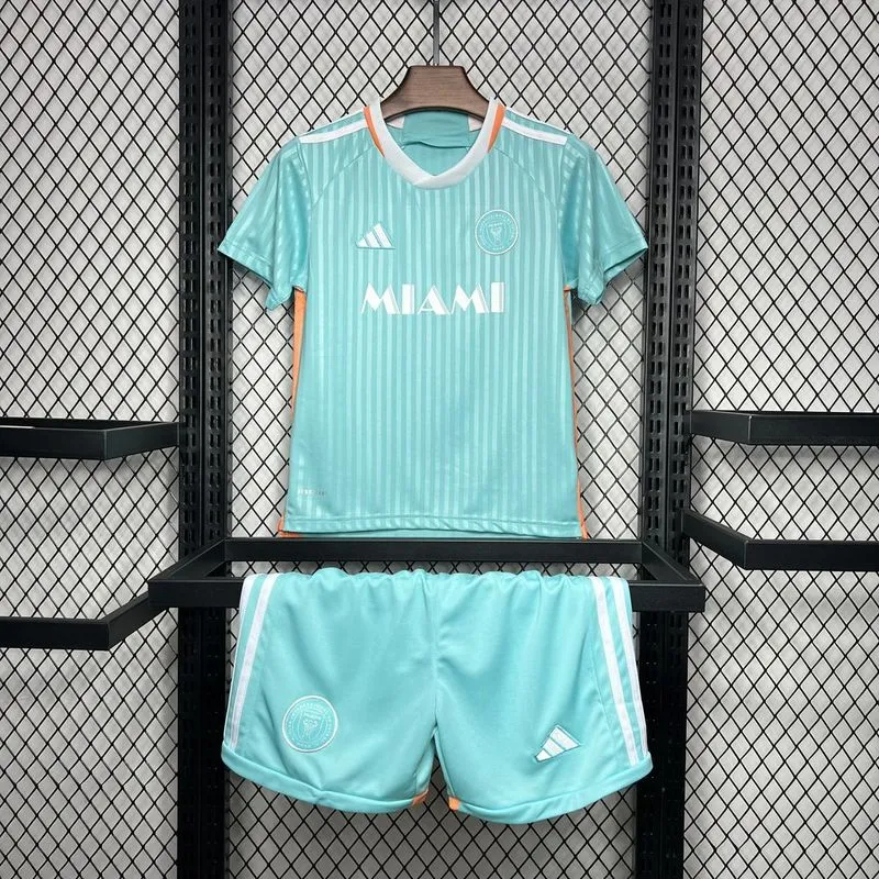 Inter Miami Soccer Jersey Third Away Kids Kit Jersey+Shorts 2024