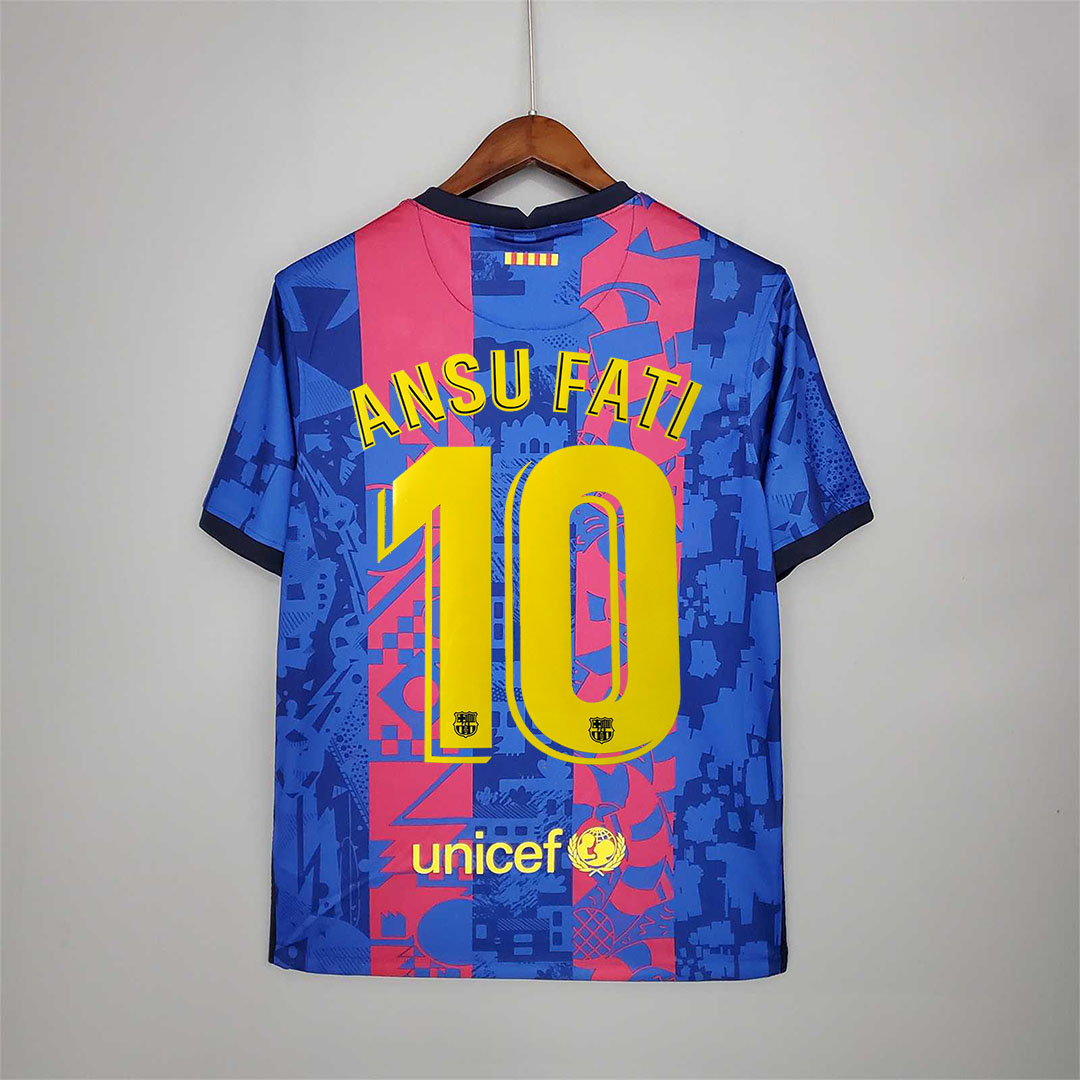 Barcelona Retro Jersey Third Away Soccer Shirt 2021/22