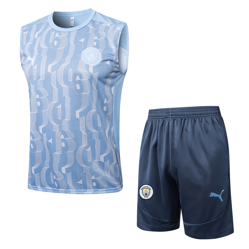 Manchester City Sleeveless Training Jersey Kit Light Blue 2025/26