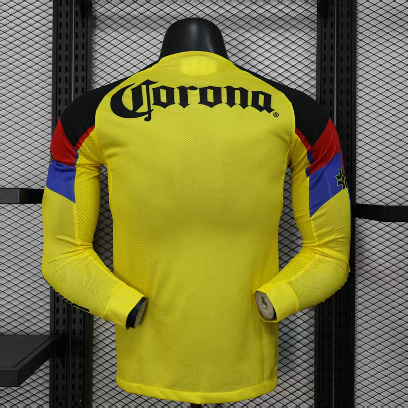 Club America Authentic Soccer Jersey Home Long Sleeve Shirt 2025/26