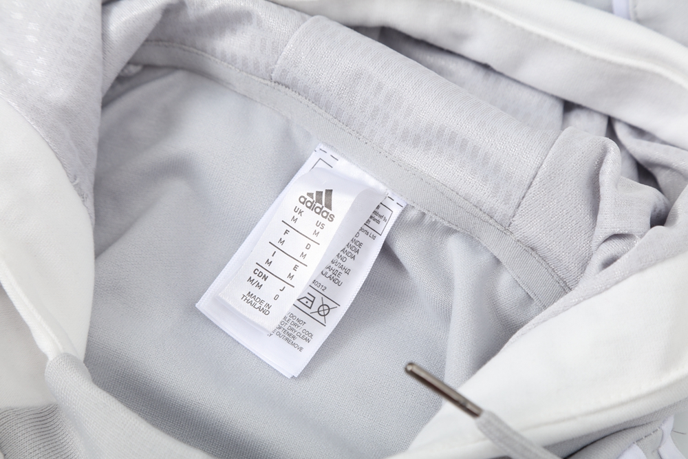 Real Madrid Hoodie Training Kit (Jacket+Pants) Light Grey 2025/26