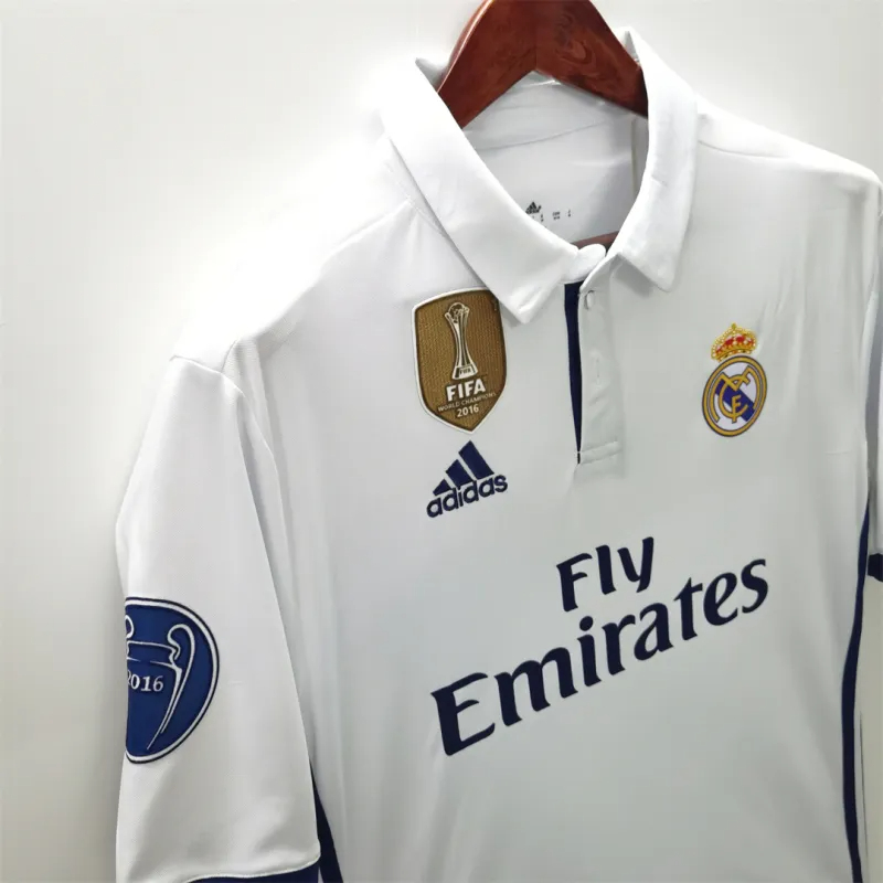 Real Madrid Retro Jersey Home Soccer Shirt 2016/17