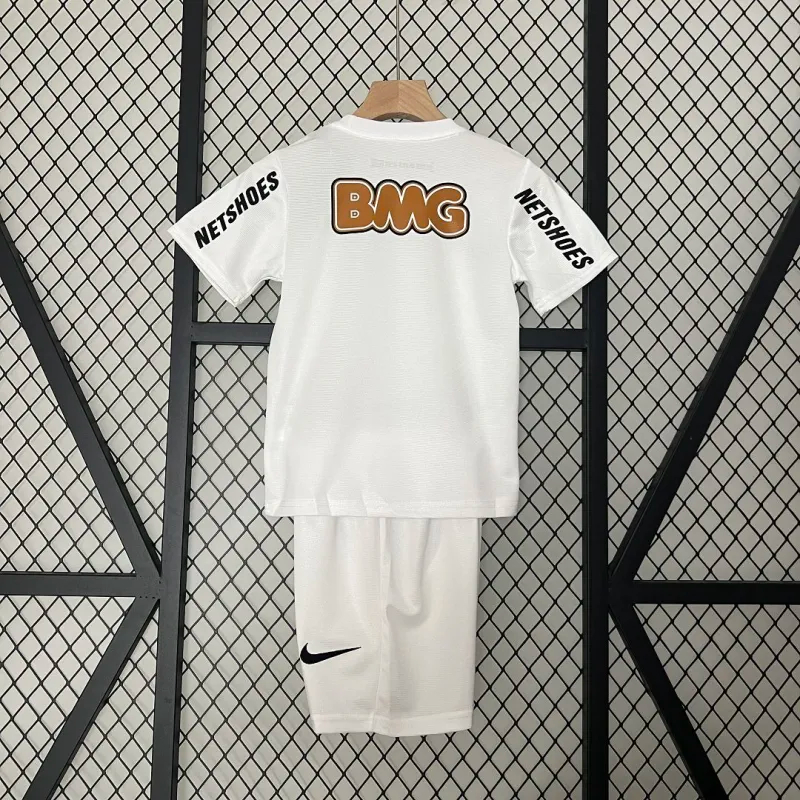 Santos FC Retro Soccer Jersey Home Kids Kit Jersey+Shorts 2012