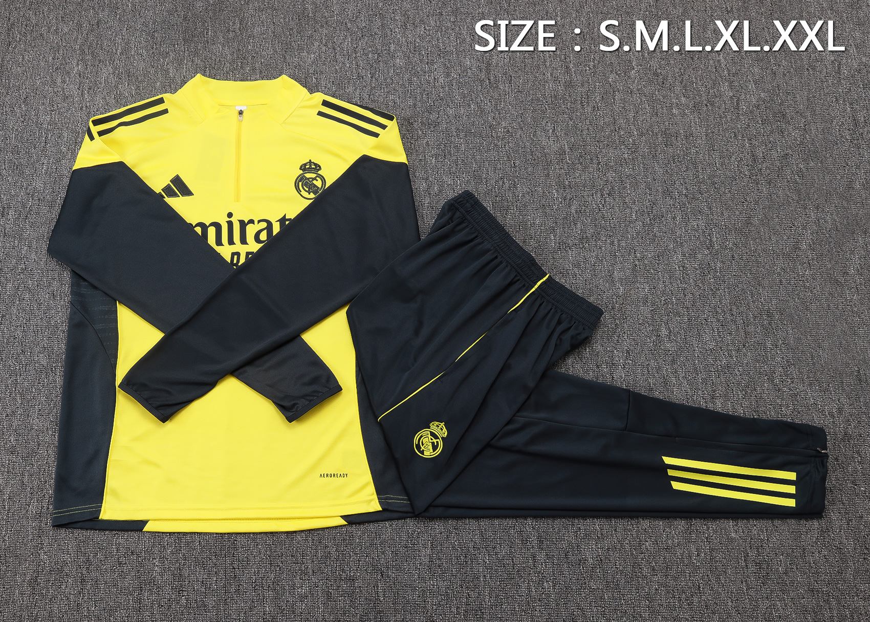 Real Madrid Training Kit (Sweatshirt+Pants) Yellow 2025/26