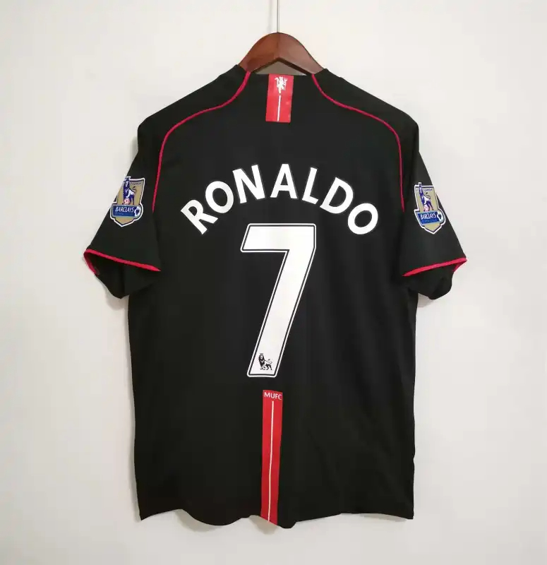 Ronaldo #7 Manchester United Retro Away Football Jersey Shirt 2007/08