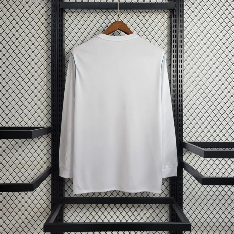 Real Madrid Retro Jersey Home Long Sleeve Custom Soccer Shirt 2017/18