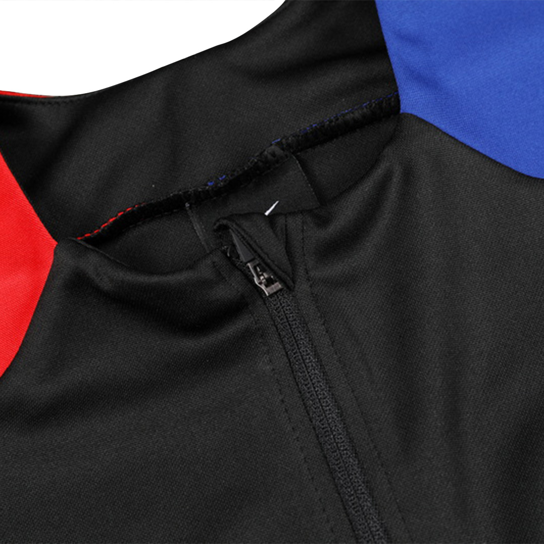 Kids Barcelona Zipper Sweat Kit (Top+Pants) 2024/25