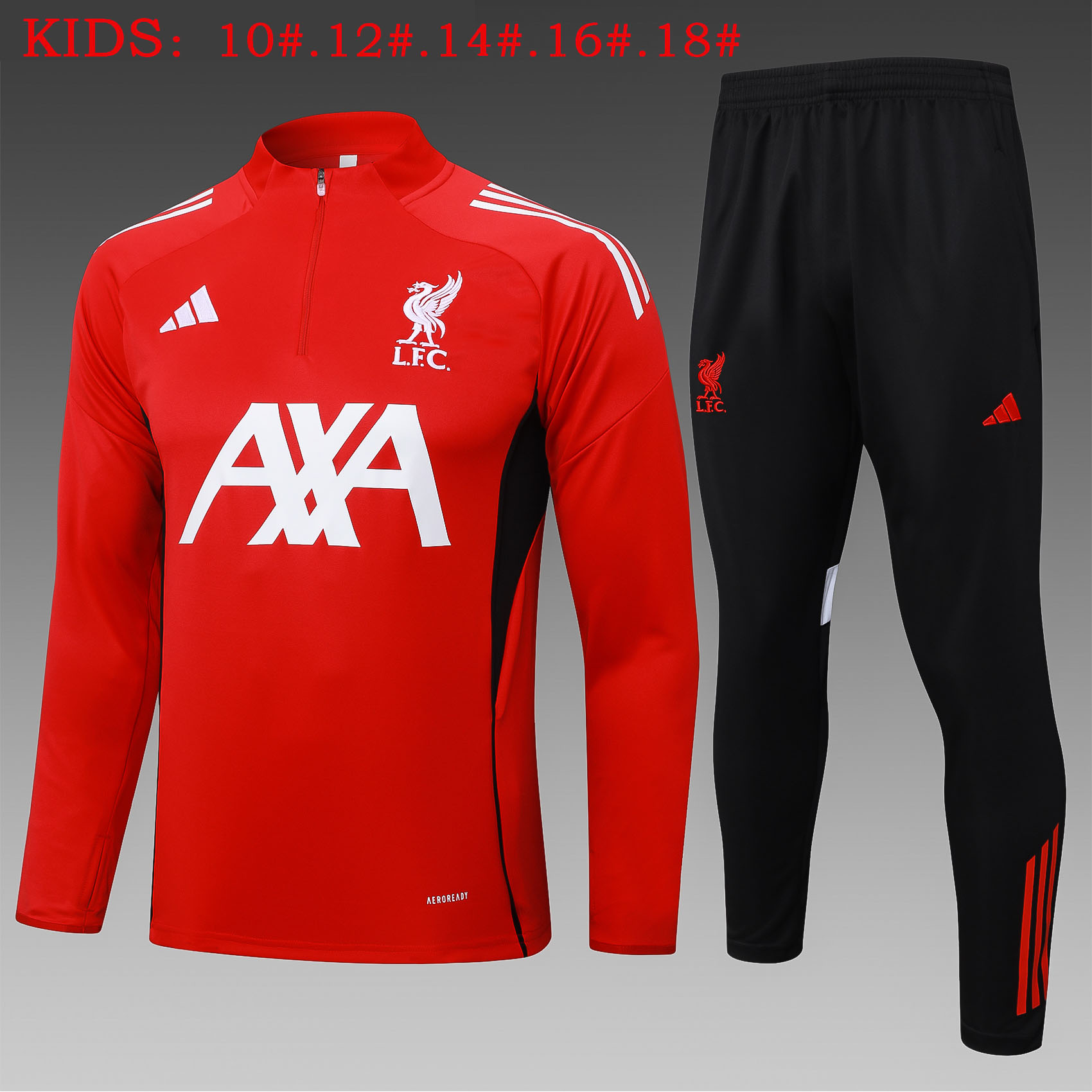 Kids Liverpool Training Kit (Sweatshirt+Pants) Red 2025/26