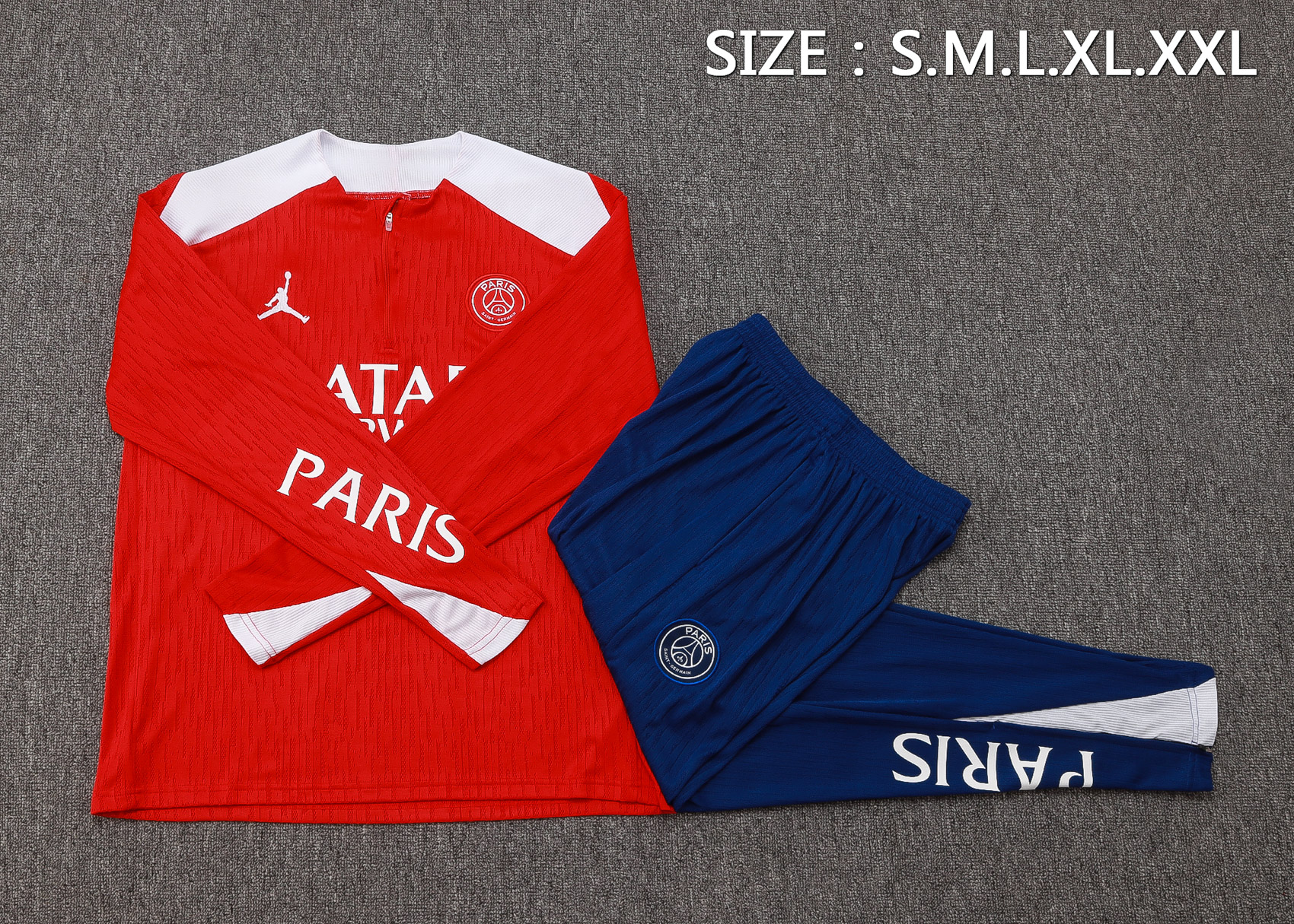 PSG Authentic Training Kit (Sweatshirt+Pants) Red 2025/26 - Player Version