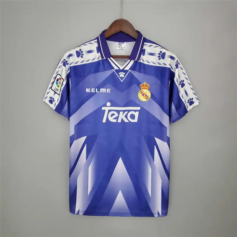Real Madrid Retro Jersey Away Custom Soccer Shirt 1996-97