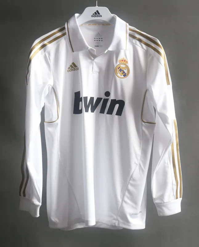 Real Madrid Authentic Retro Jersey Home Long Sleeve Soccer Shirt 2011/12