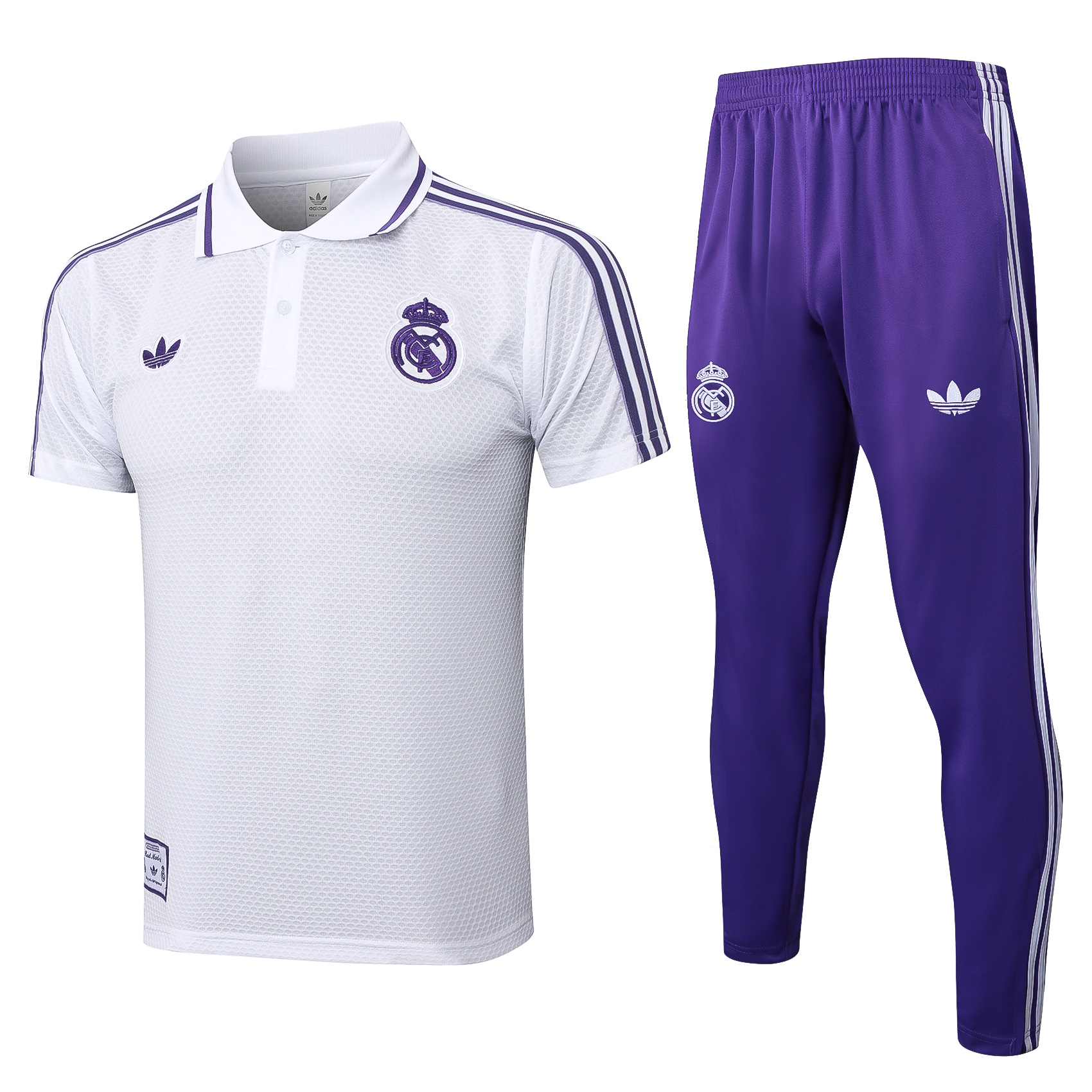 Real Madrid Training Kit (Polo+Pants) White 2025/26