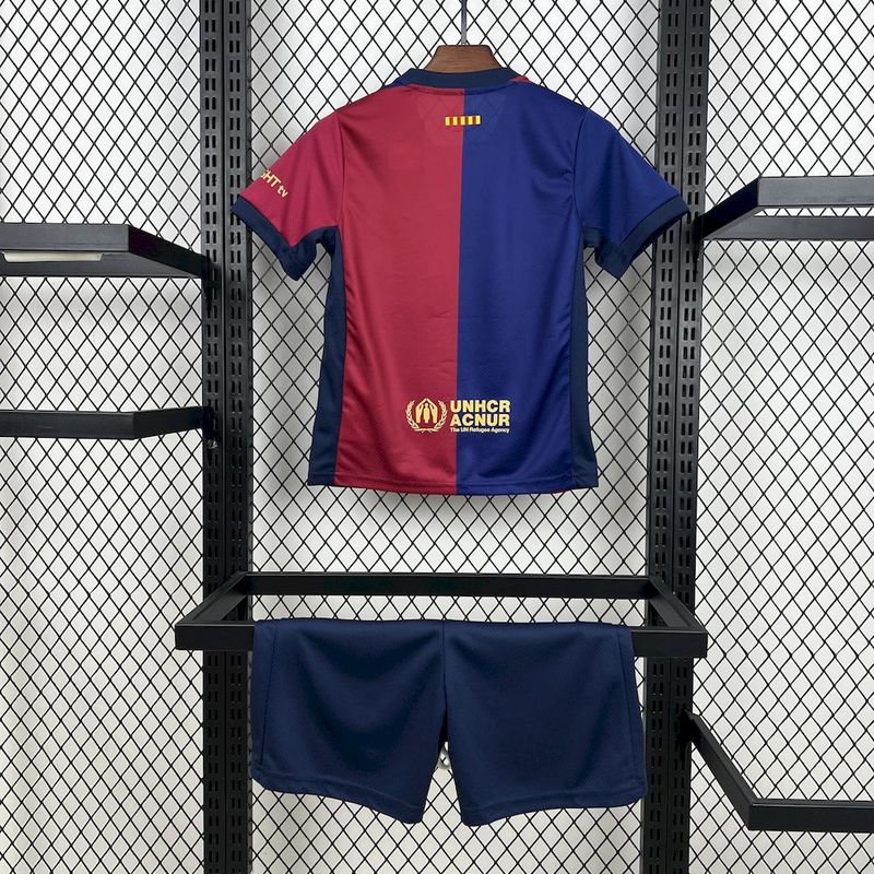 Barcelona Home x Travis Scott Soccer Kids Kit Jersey+Shorts 2024/25