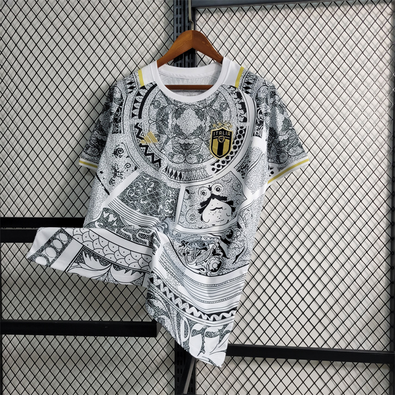 Italy Soccer Jersey White Special Edition Custom Shirt 2024