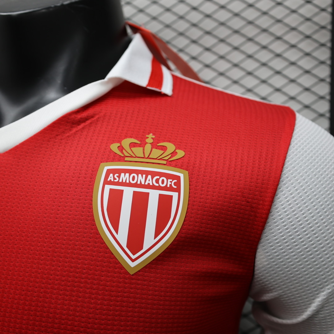 AS Monaco Authentic Soccer Jersey Home Shirt 2024/25