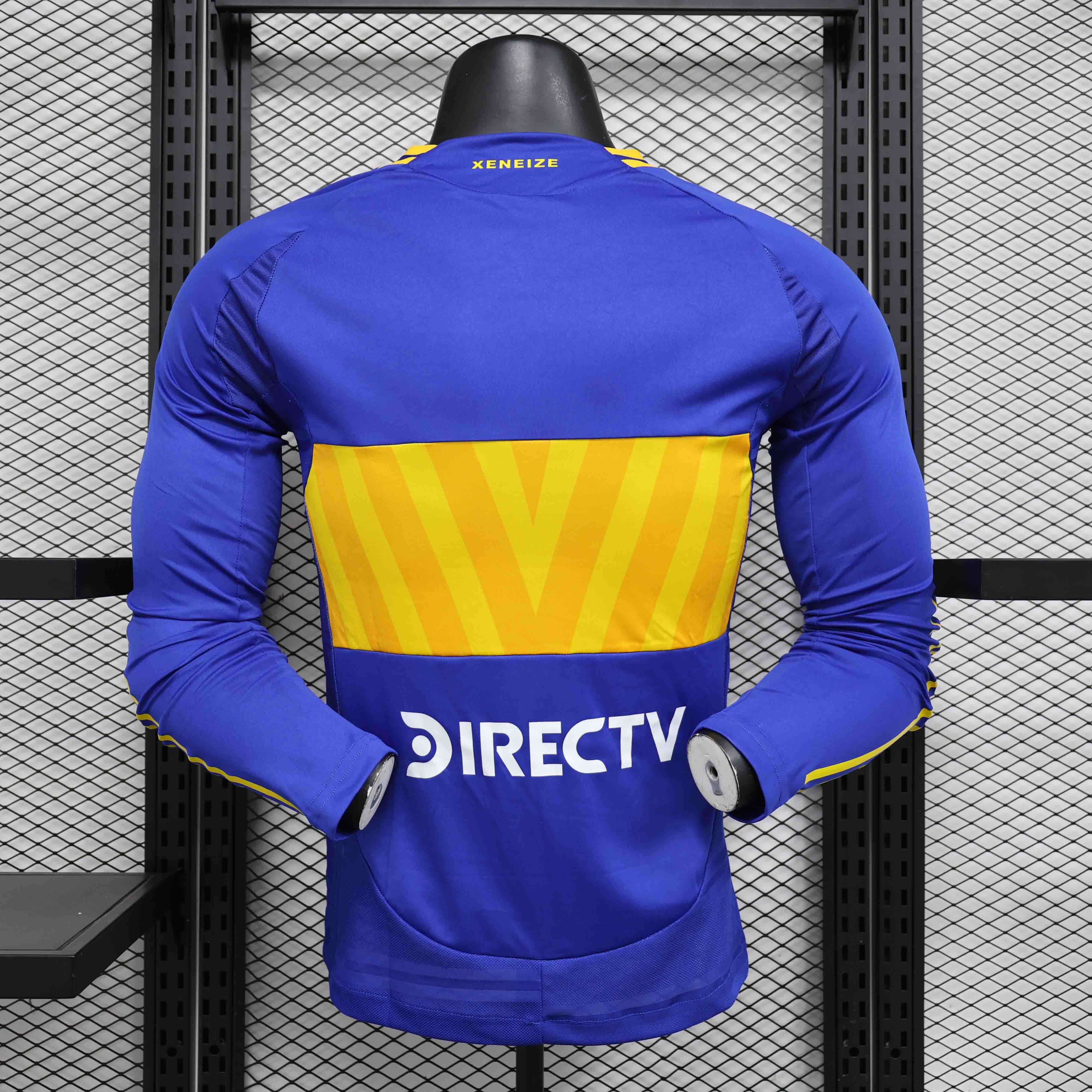 Boca Juniors Authentic Soccer Jersey Home Long Sleeve Shirt 2024/25