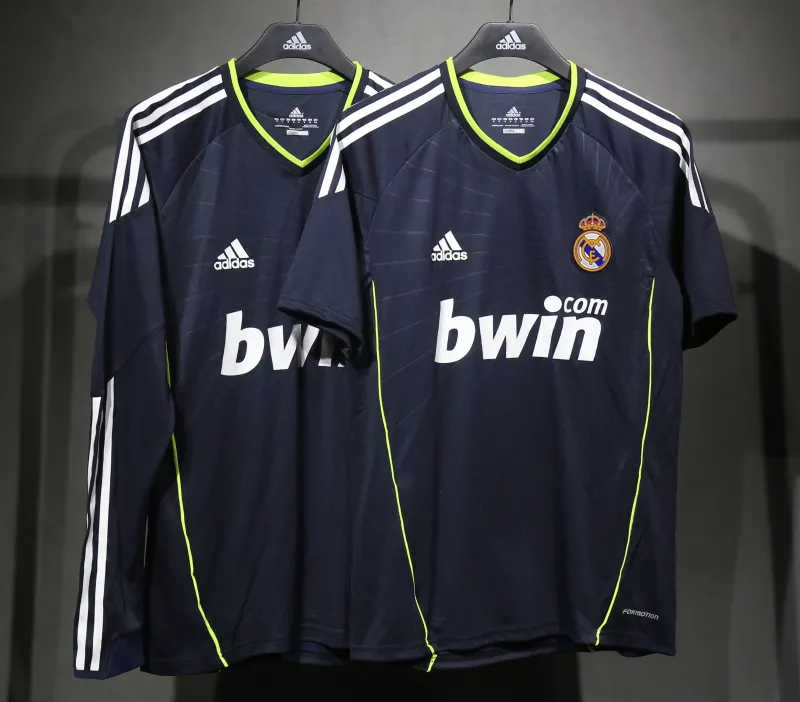 Real Madrid Authentic Retro Jersey Away Long Sleeve Soccer Shirt 2010/11