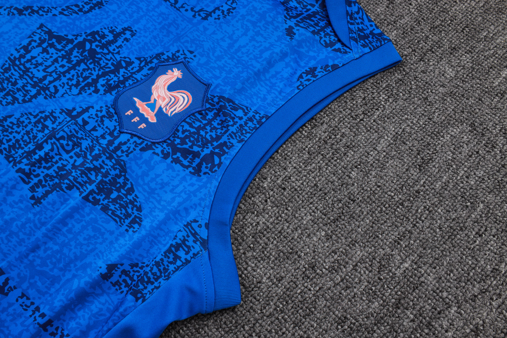 France Sleeveless Training Kit Blue 2025