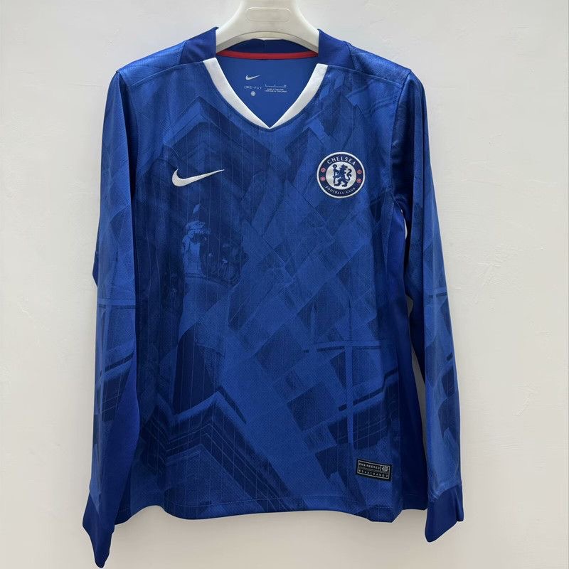 Chelsea Football Jersey Home Long Sleeve Custom Shirt 2025/26