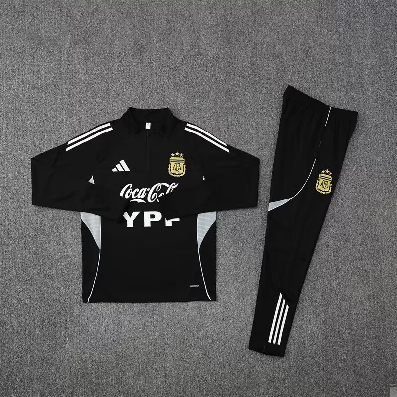 Argentina Training Kit (Sweatshirt+Pants) Black 2025