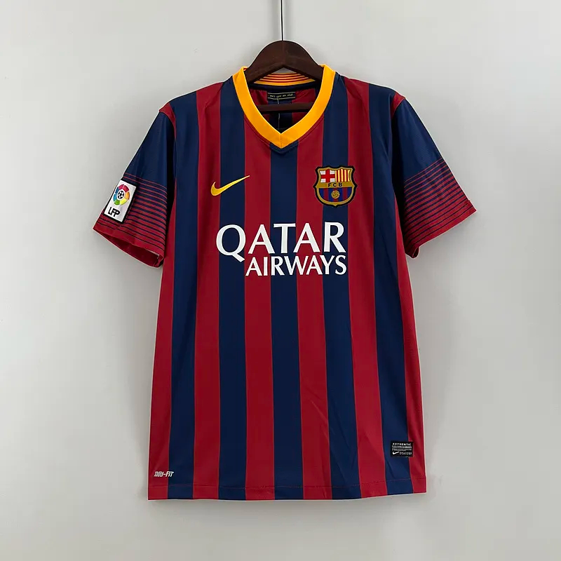 Barcelona Retro Jersey Home Soccer Shirt 2013-14