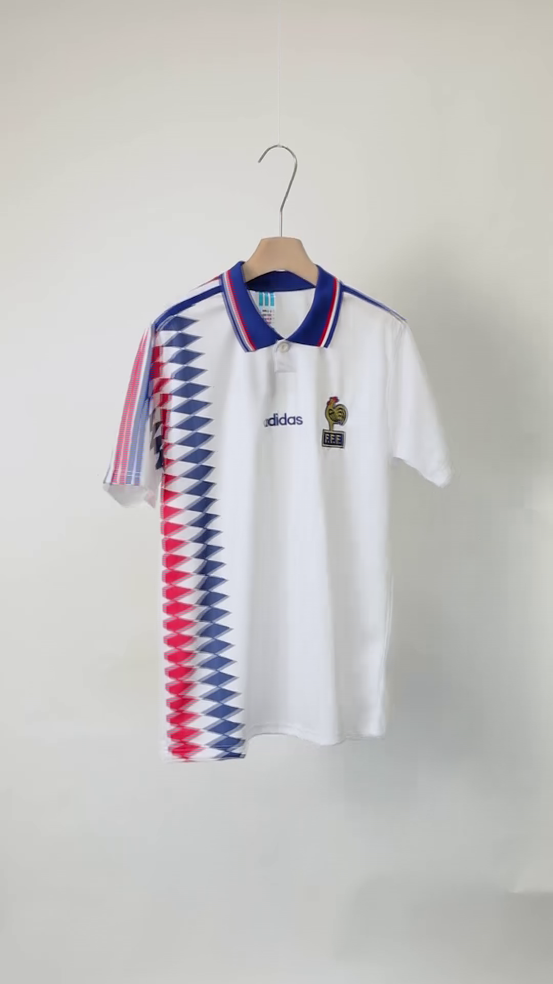 France Retro Soccer Jersey Away Custom Shirt World Cup 1994