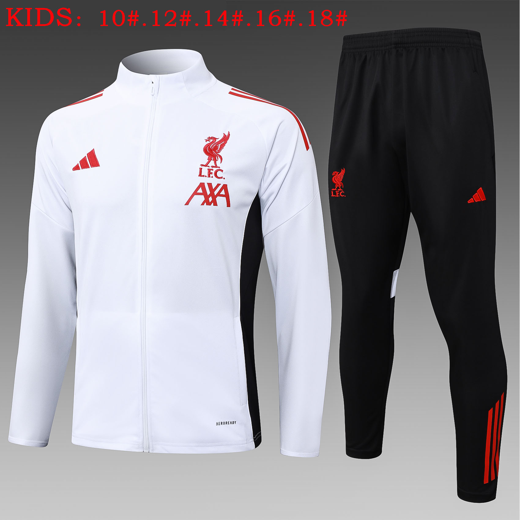 Kids Liverpool Training Kit (Jacket+Pants) White 2025/26