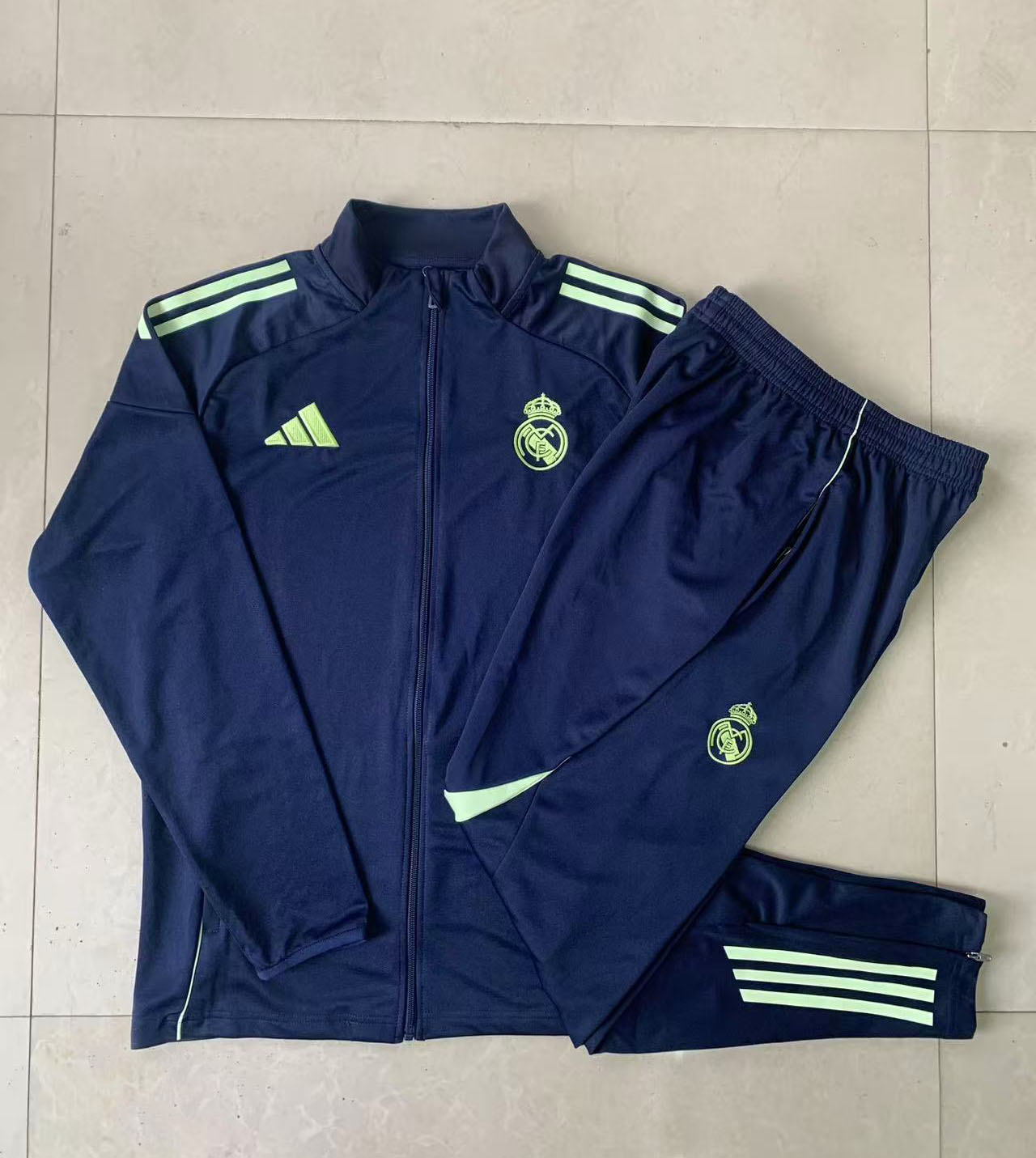 Kids Real Madrid Training Kit (Jacket+Pants) Cyan 2025/26