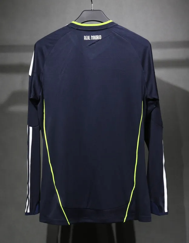 Real Madrid Authentic Retro Jersey Away Long Sleeve Soccer Shirt 2010/11