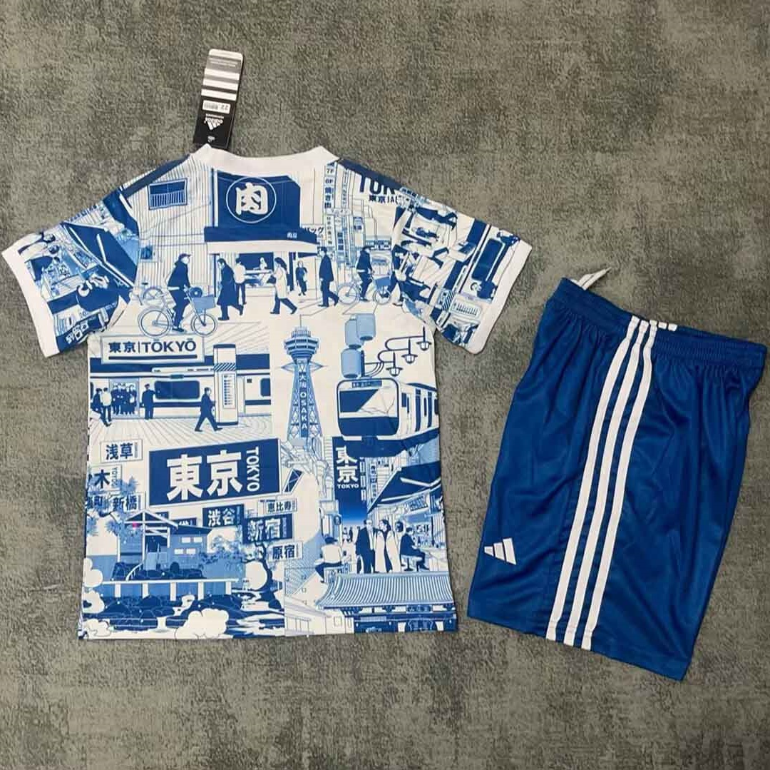 Japan Soccer Jersey Tyoko Special Edition Kids Kit Jersey+Shorts 2025