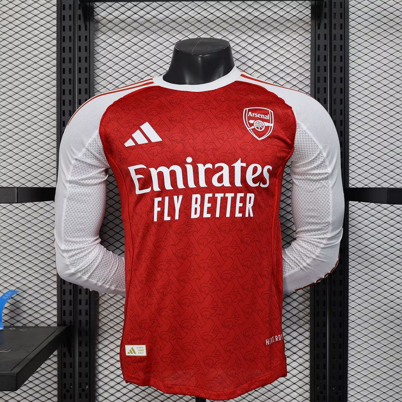 Arsenal Authentic Soccer Jersey Home Long Sleeve Shirt 2025/26