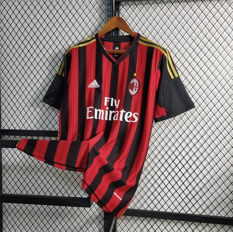 AC Milan Retro Soccer Jersey Home Custom Shirt 2013/14
