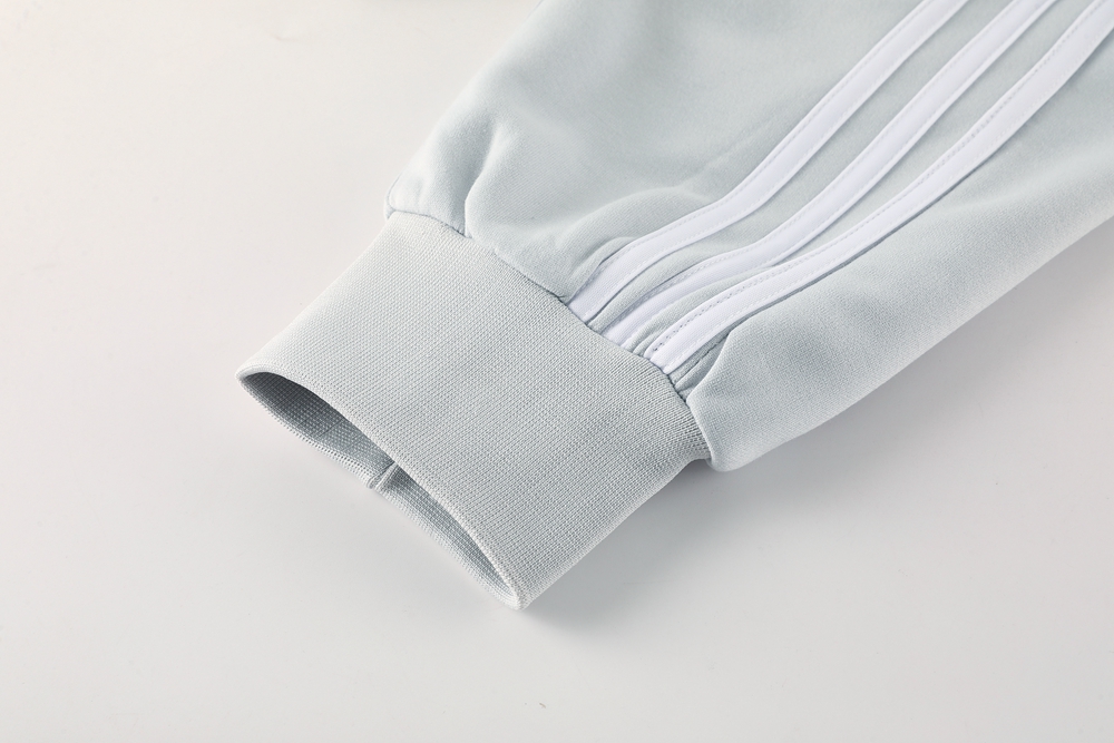 Real Madrid Hoodie Training Kit (Jacket+Pants) Light Grey 2025/26