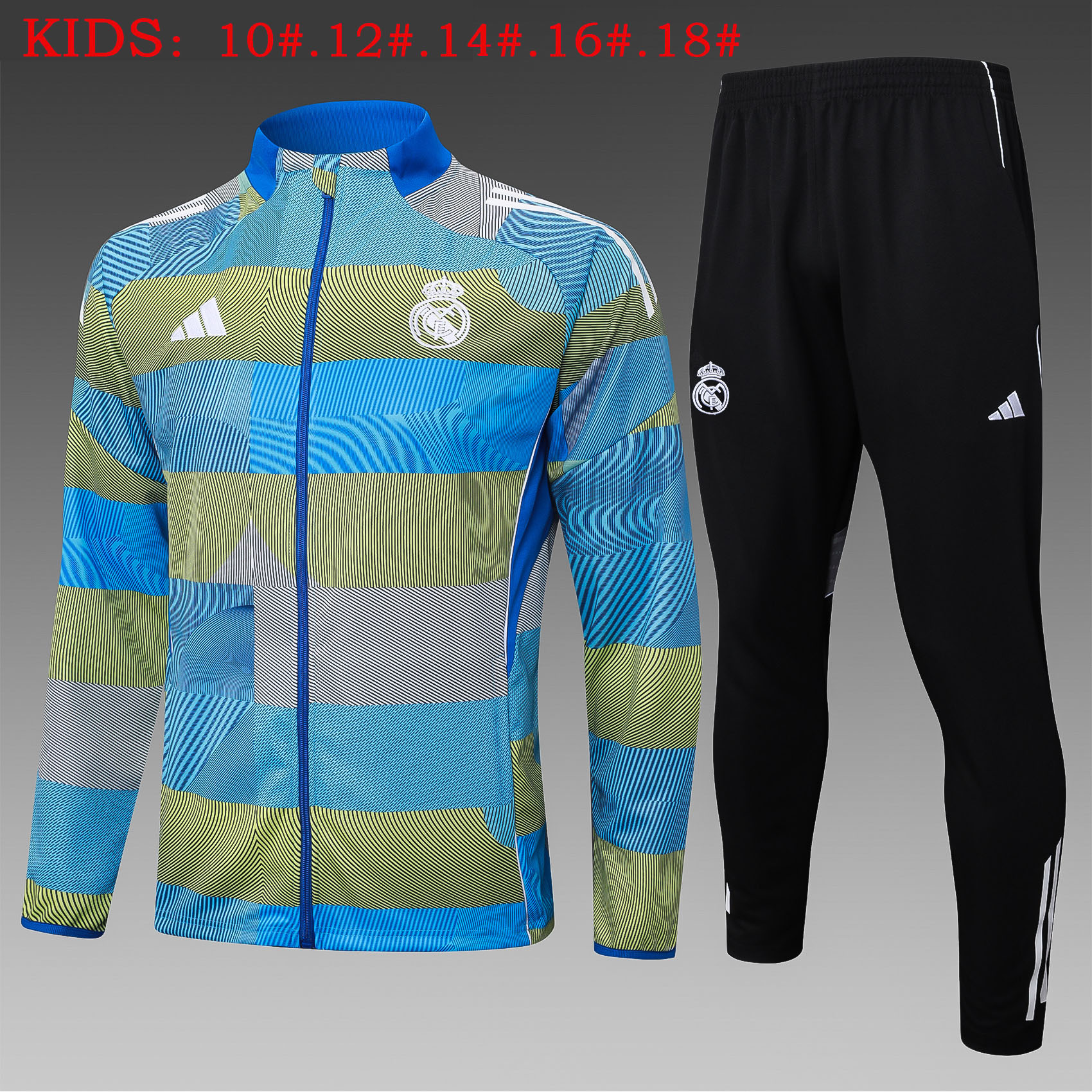 Kids Real Madrid Training Kit (Jacket+Pants) Green 2025/26