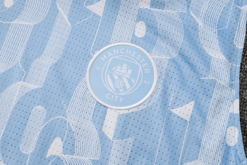Manchester City Sleeveless Training Jersey Kit Light Blue 2025/26