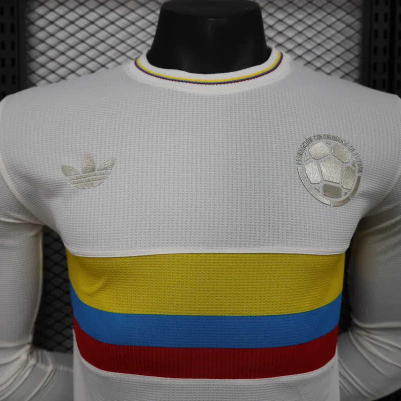 Colombia Authentic Soccer Jersey Shirt Long Sleeve 2024 - 100th Anniversary